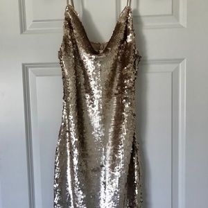 Gold Mini Dress